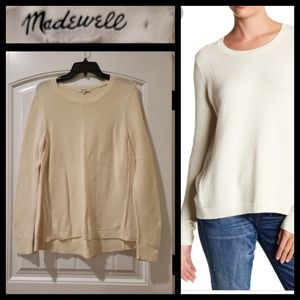 Madewell riverside beige pullover sweater L
